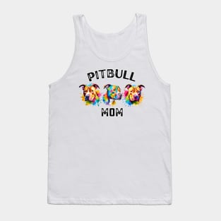 Pitbull Mom Watercolor Tank Top